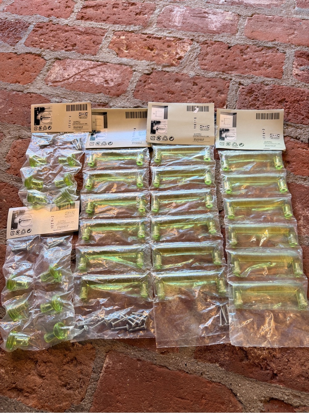 IKEA Lime Green Cabinet Pull Handles - Pack of Metal Drawer Pulls